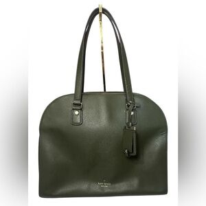 Kate Spade Riley Olive Green Saffiano Leather Large Dome Satchel - EUC